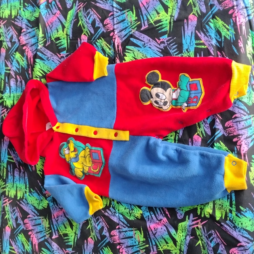 VTG 80s Disney Babies Mickey & Pluto Sweatsuit